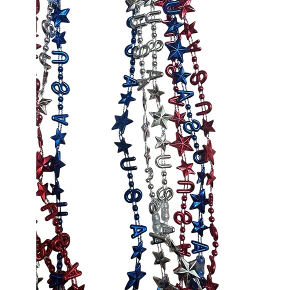 NEW Stars & Stripes Patriotic USA 4th of July Bundle of Necklaces 5pc 30 Total - Picture 5 of 5